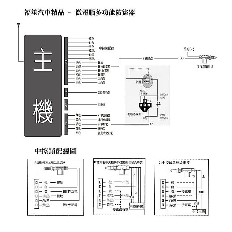 防盜器配線圖