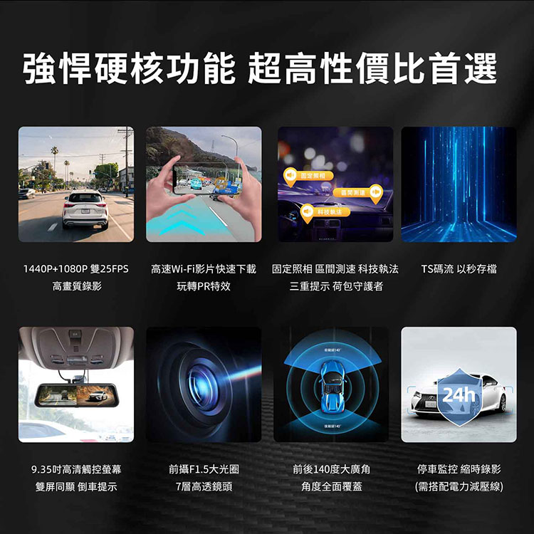 PAPAGO Ray  Home WIFI 電子後視鏡行車紀錄器