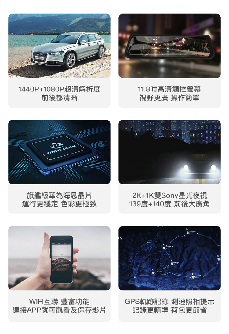 PAPAGO RAY9 WIFI 前後行車紀錄器