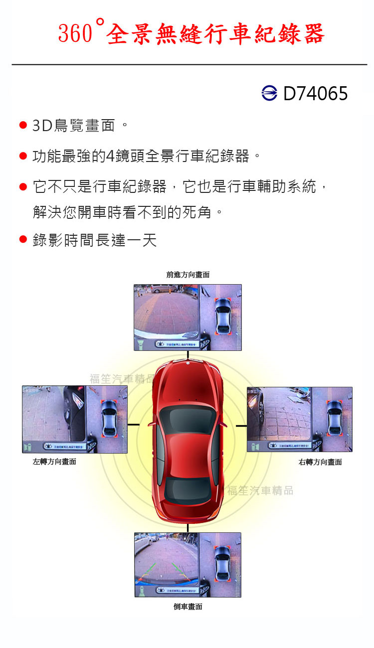 360度全景無縫行車紀錄器